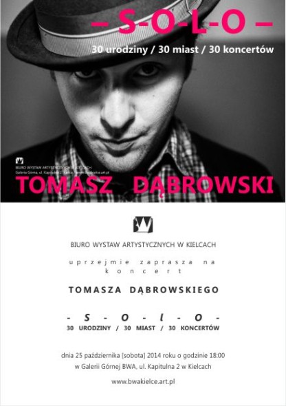 BWA zaproszenie koncert soloTomasz Dabrowski