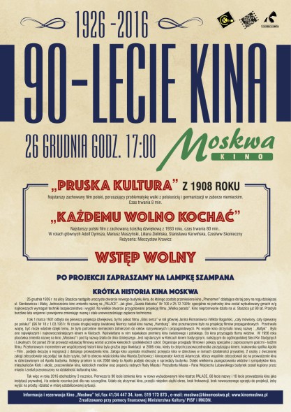 MOSKWA_90 lecie kina plakat